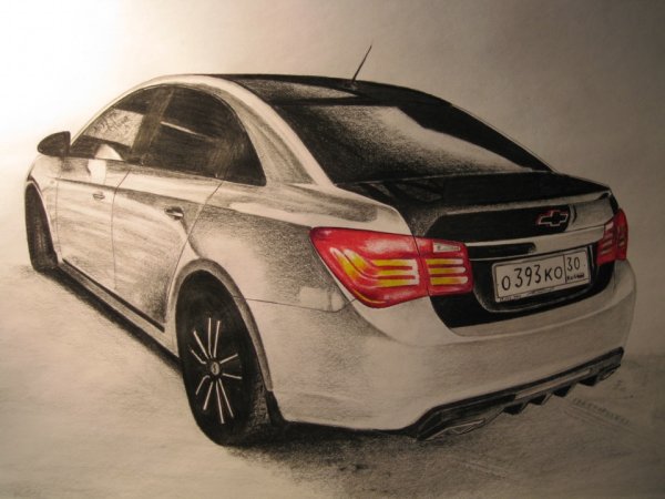 Рисовать Шевроле Круз