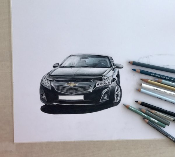 Рисунок машины Шевроле Круз