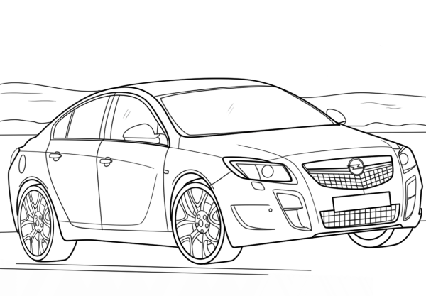 Опель Инсигния раскраска автомобиль