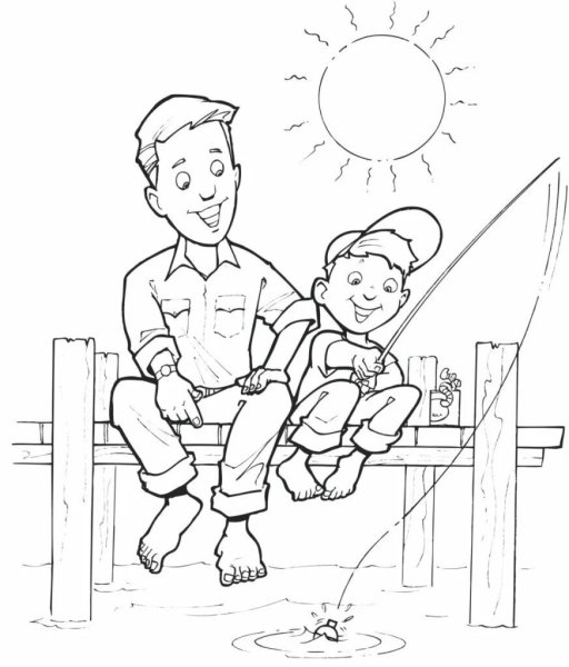 Раскраски на тему папа