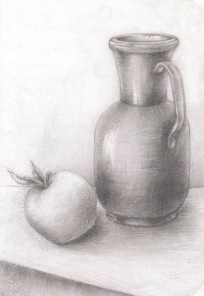 Рисование с натуры кувшин