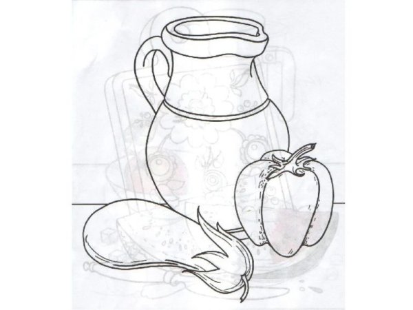 Набросок натюрморта карандашом для детей