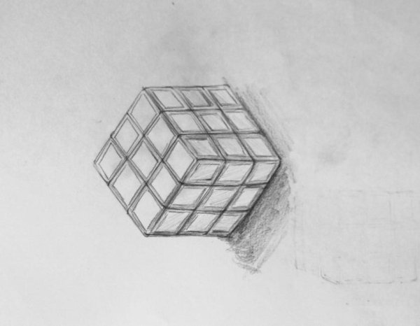 3d кубик рисунок