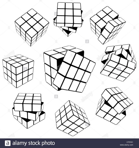 Иллюзия кубик Рубика