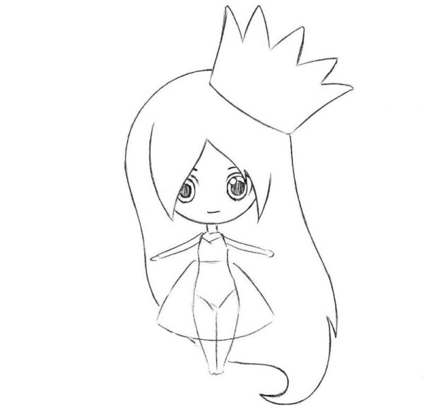 Принцесса для срисовки легко