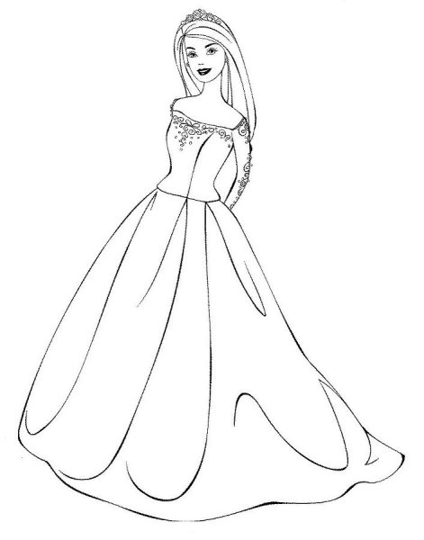 Раскраска платье