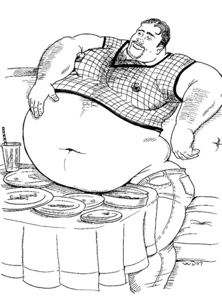 Рисование толстых людей