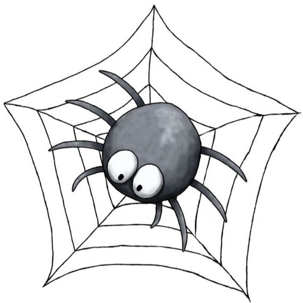 Трафарет паутина для Хэллоуина