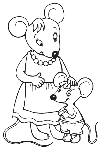 Раскраска мышка