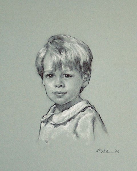 Автопортрет карандашом мальчика