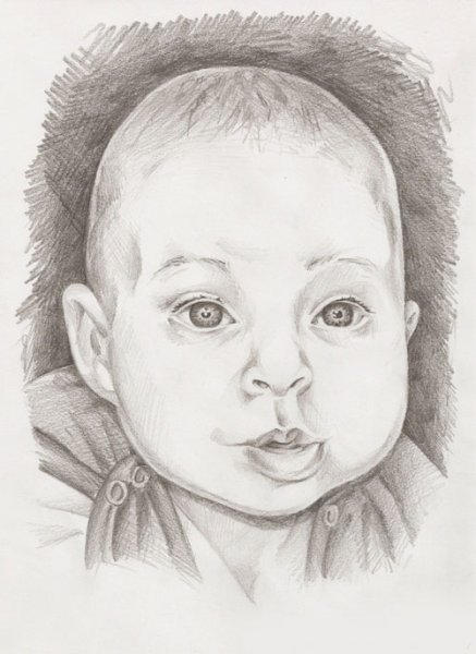 Автопортрет карандашом мальчика