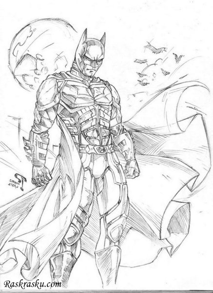 Поэтапное рисование Бэтмена