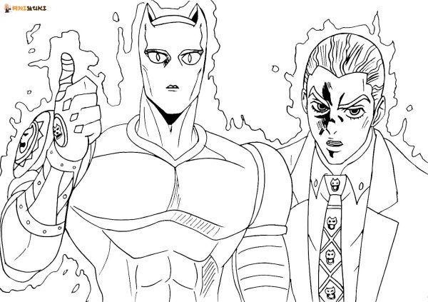 Джоджо раскраска Кира