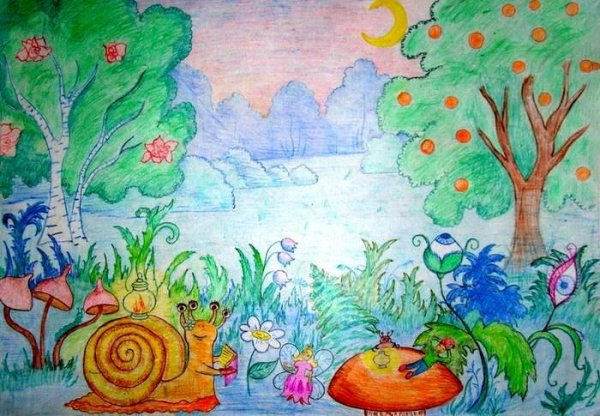 Красивый детский рисунок