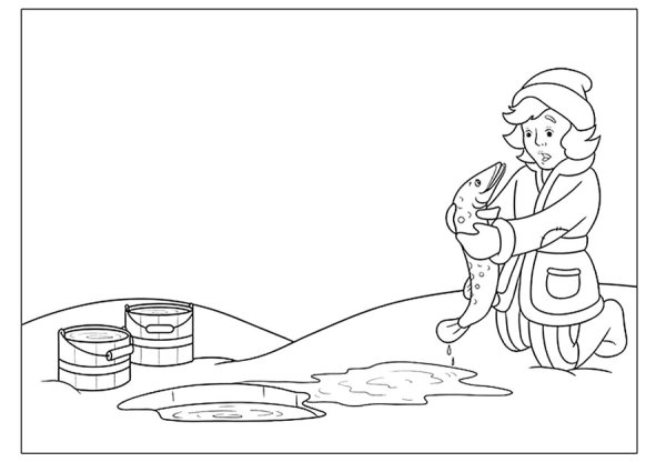 Иллюстрация к сказке по щучьему велению