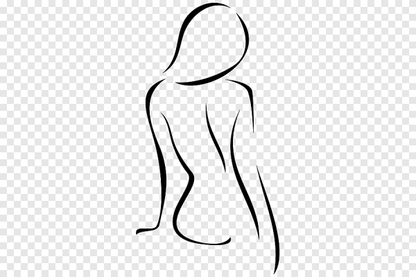 Девушка со спины рисунок