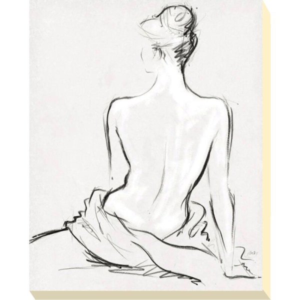 Фигура девушки карандашом