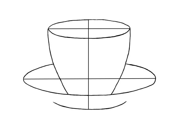 Чашка рисунок карандашом