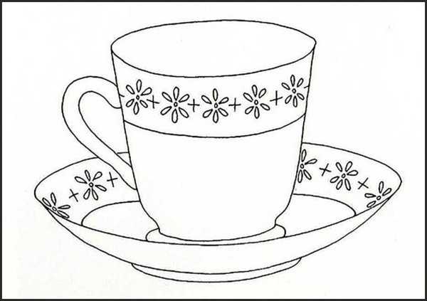 Посуда. Раскраска