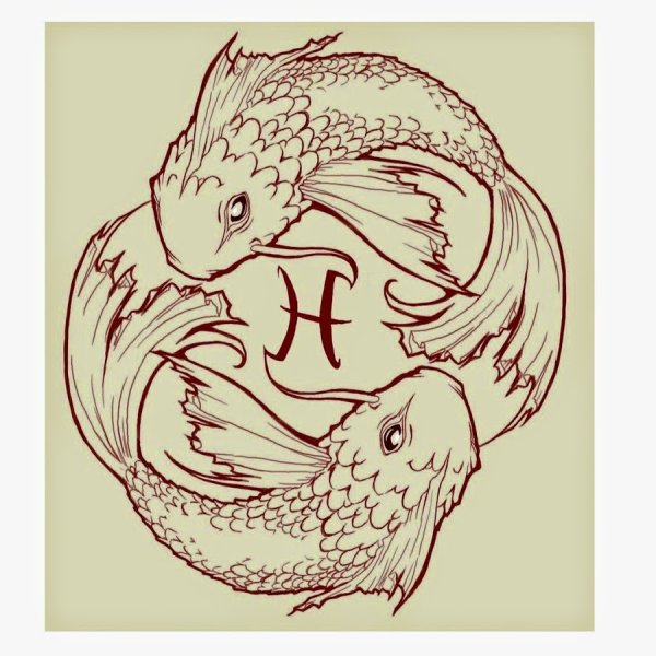 Тату две рыбы эскизы