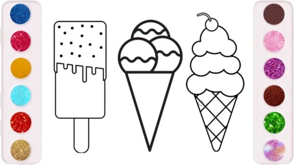 Мороженое шаблон для аппликации
