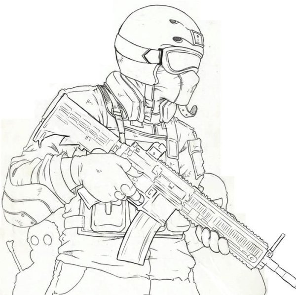 Раскраска Call of Duty Modern Warfare