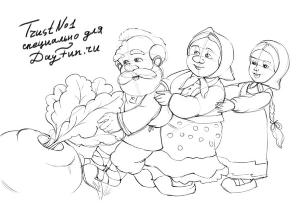 Сказка Репка рисунок