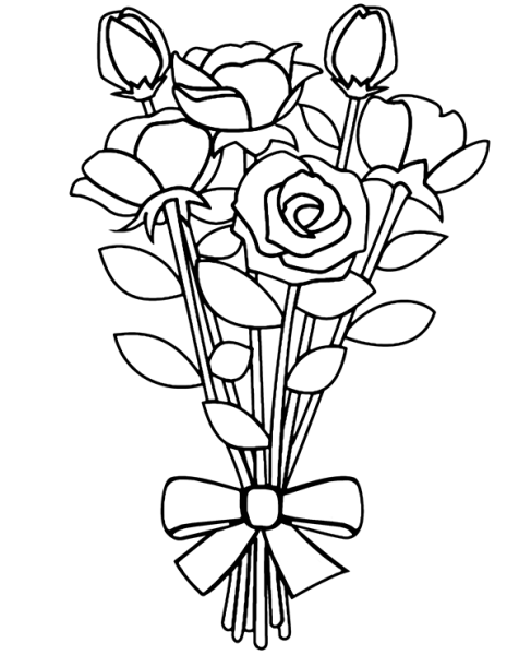 Красивый букет для рисования