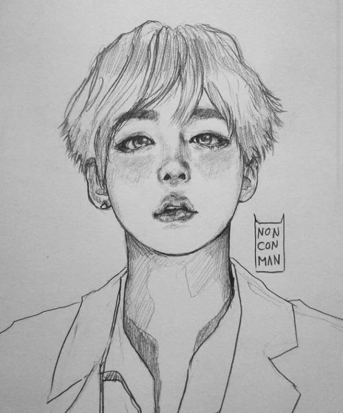 Рисунок BTS Тэхен