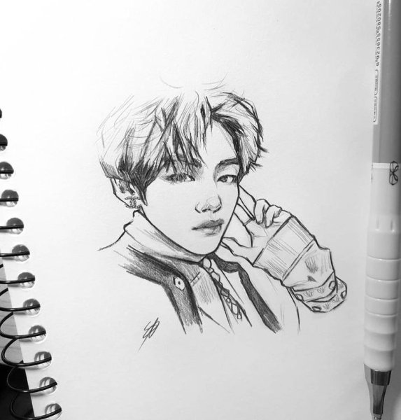 БТС Тэхен рисуночек