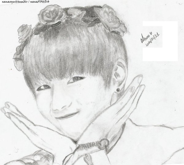 Рисунок Тэхена из БТС