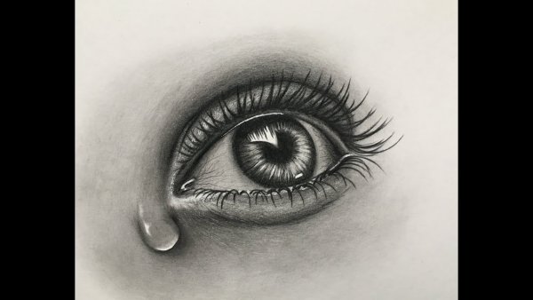 Рисунки карандашом глаза со слезами