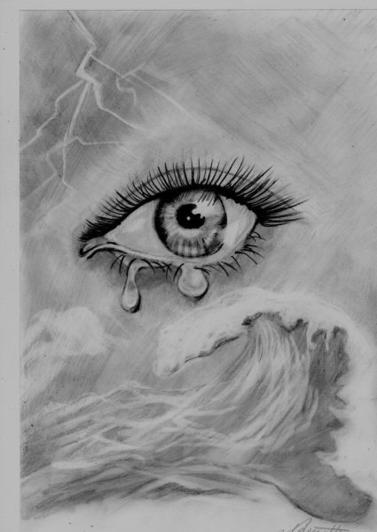 Нарисовать Плачущий глаз