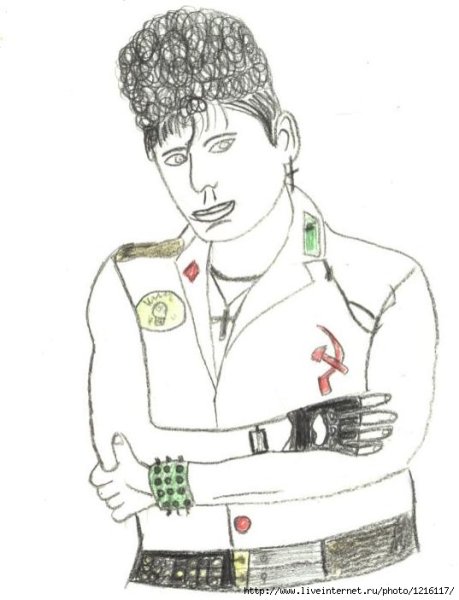 Юрий Хой рисунок