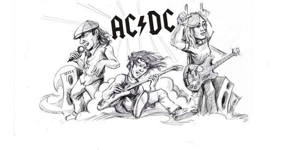 AC DC эскиз
