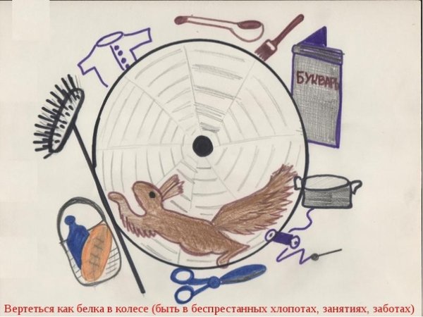 Крутится как Ека в колесе