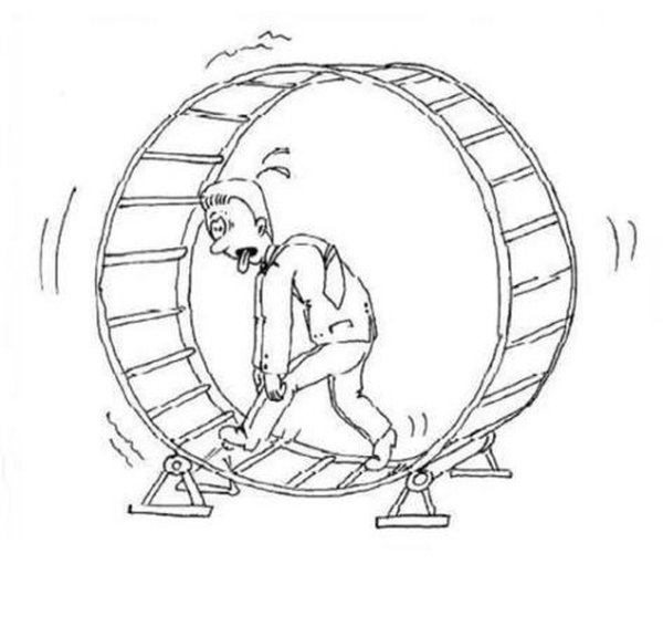 Человек белка в колесе