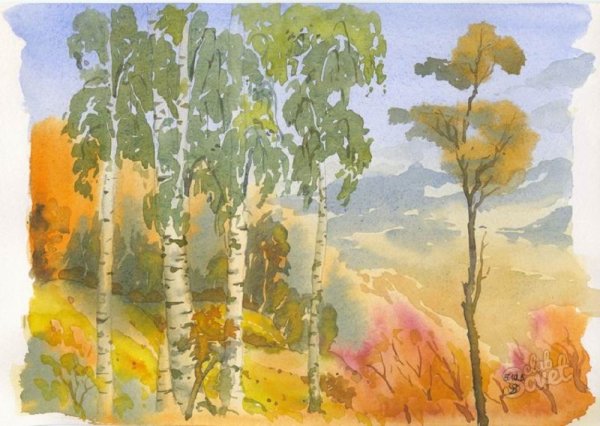 Поэтапное рисование дерева