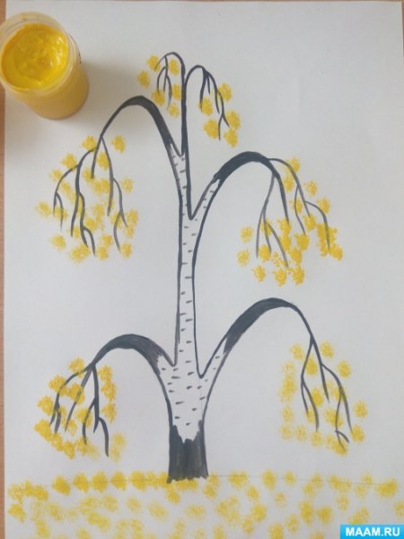 Берёза рисунок карандашом