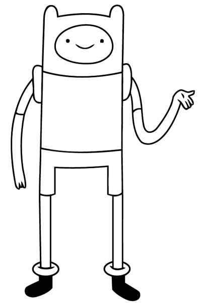 Раскраска Финна и Джейка