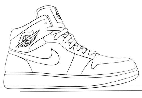 Air Jordan кроссовки risunok