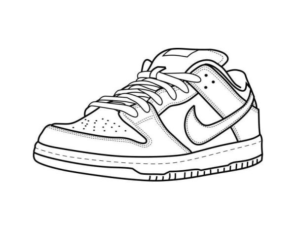 Nike Air Force 1 раскраска