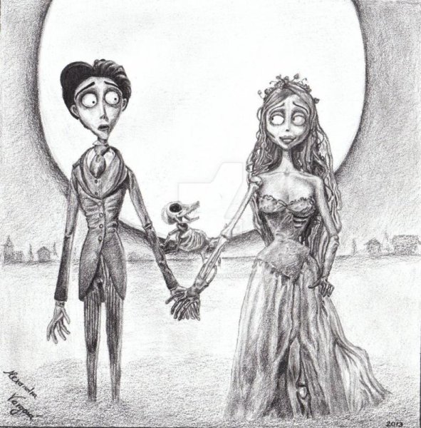 Труп невесты Эмили рисунок