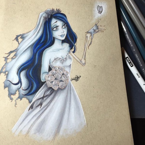 Тим бёртон скетчи труп невесты