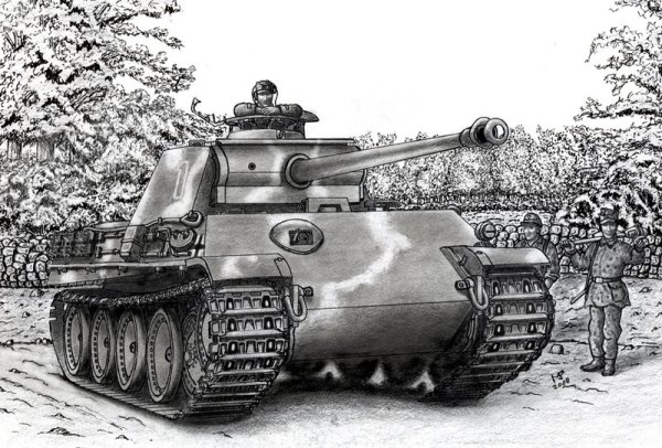 Pantera танк risunok