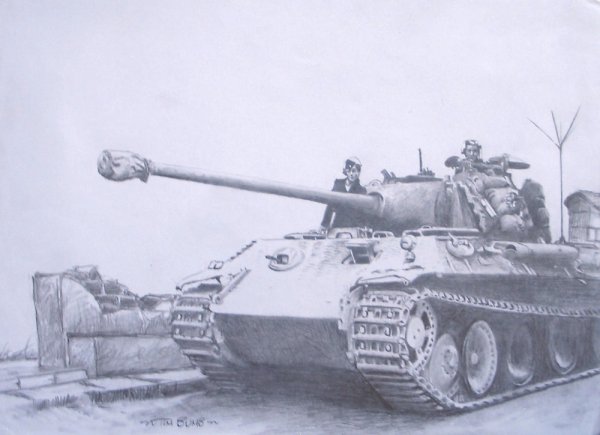 Нарисовать немецкий танк пантера