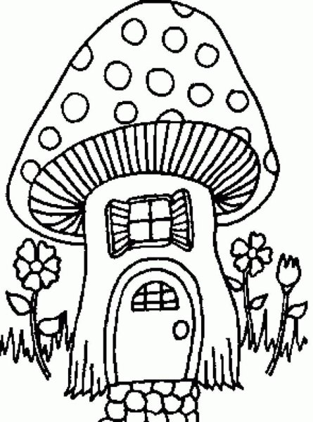 Сказочный домик раскраска
