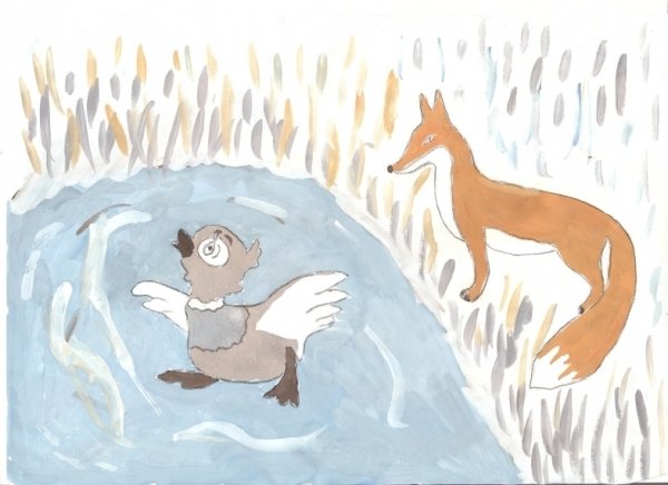 Нарисовать серую шейку поэтапно