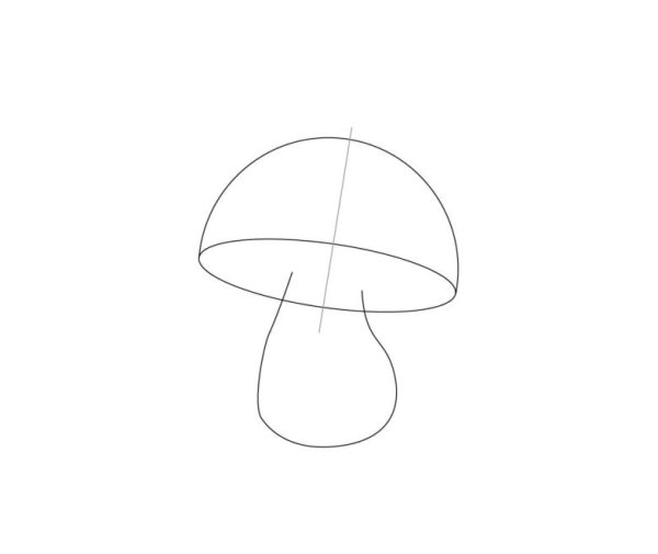 Поэтапное рисование гриба