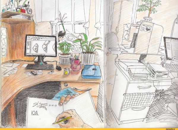 Мое рабочее место рисунок